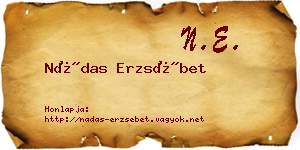 Nádas Erzsébet névjegykártya