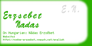 erzsebet nadas business card