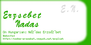 erzsebet nadas business card